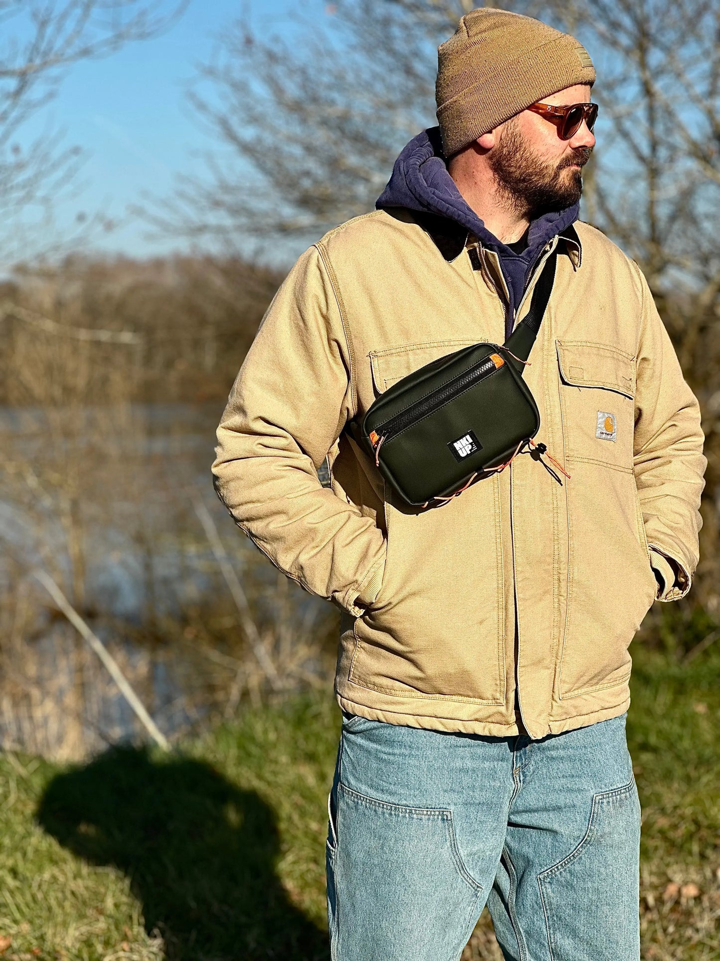 Sacoche Nérée en waders upcyclée