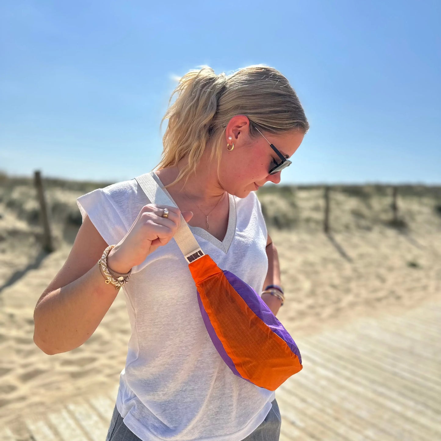 Sacoche Violet et Orange AURA NKIUP